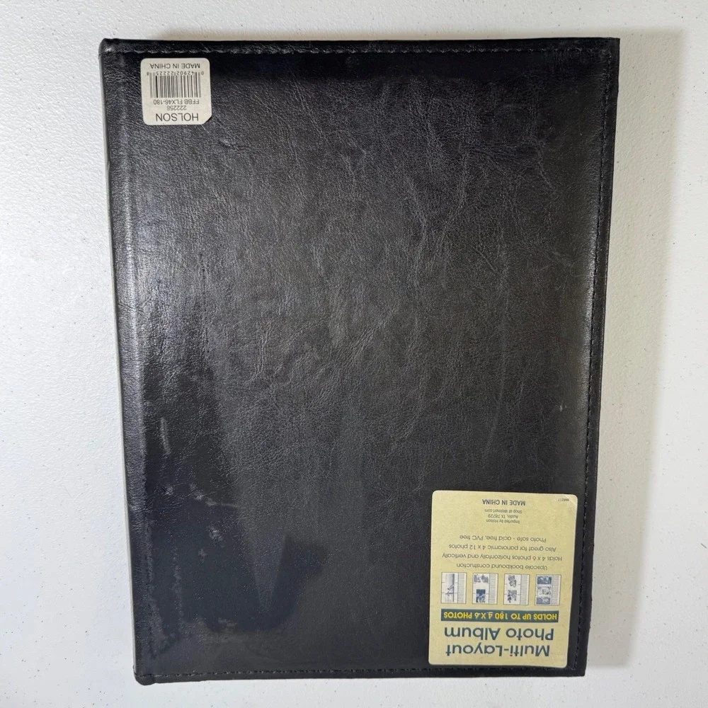 Holsen Black Leather Multi Layout Photo Album‎ Holds 180 4x6 Photos OLDSTOCK